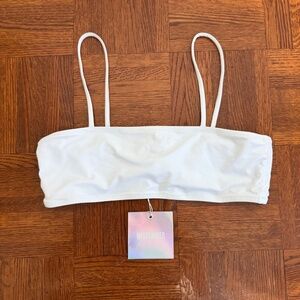 MISSGUIDED White Bandeau Bikini Top US 8